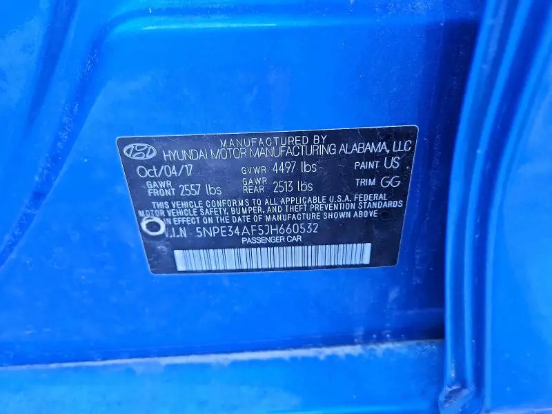 2018 HYUNDAI SONATA SEL  