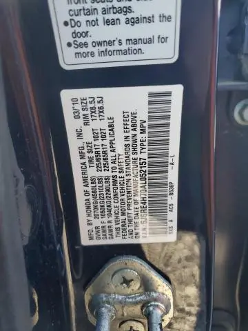 2010 HONDA CR-V EXL  