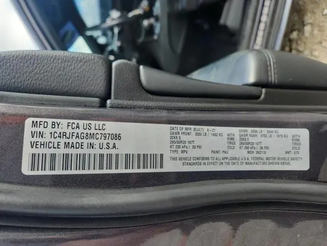 2021 JEEP GRAND CHEROKEE LAREDO  