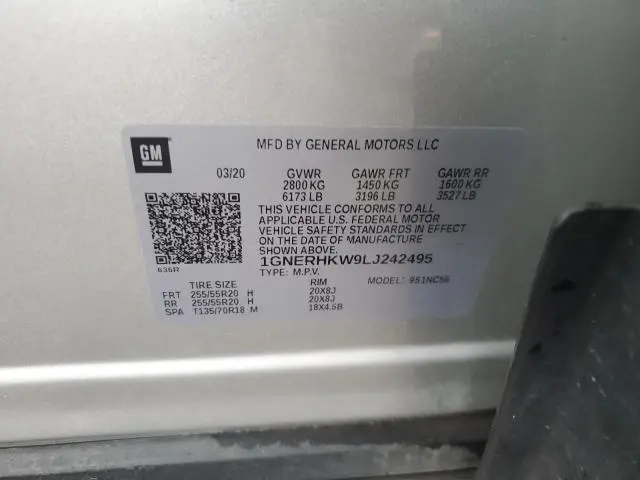 2020 CHEVROLET TRAVERSE LT  