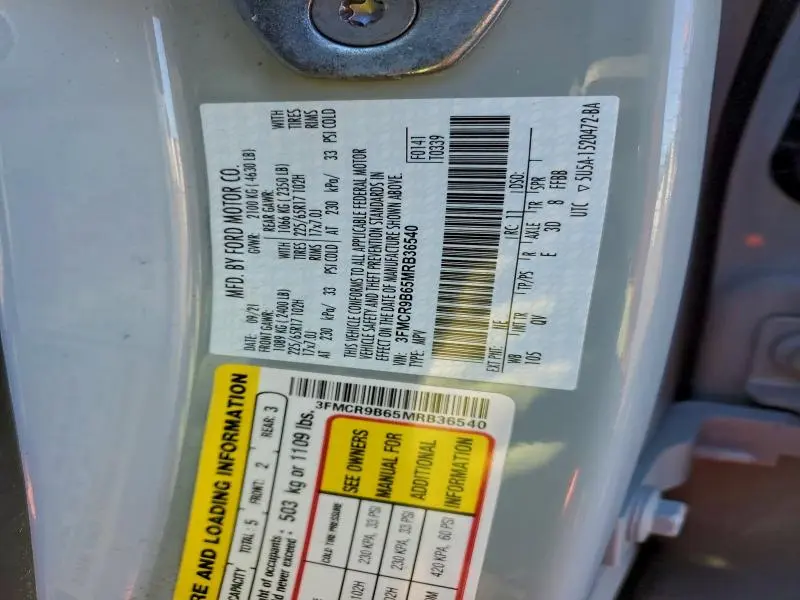 2021 FORD BRONCO SPORT BIG BEND  