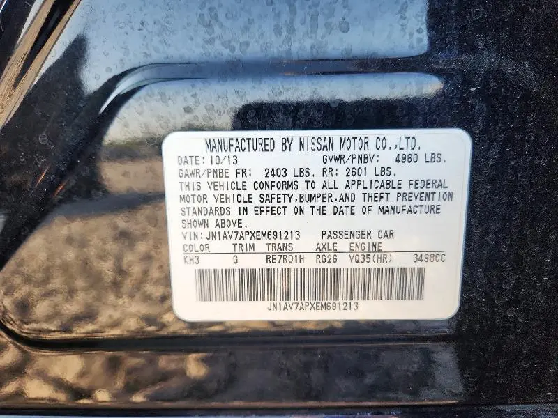 2014 INFINITI Q50 HYBRID SPORT  
