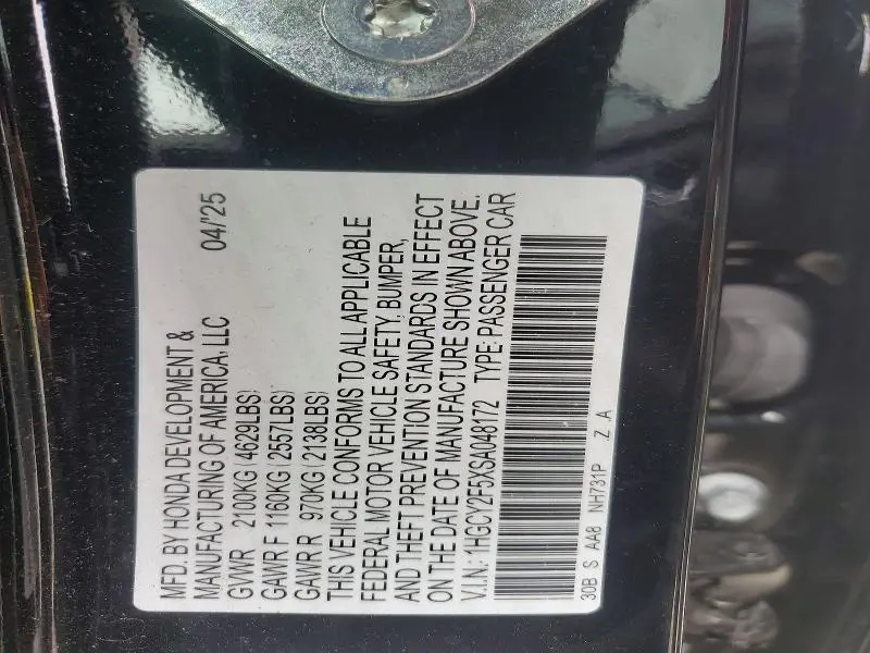 2025 HONDA ACCORD HYBRID SPORT  