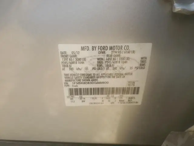 2013 FORD EXPLORER XLT  