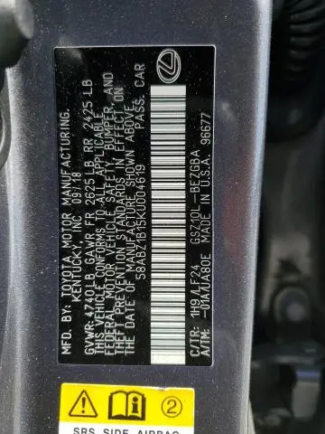 2019 LEXUS ES 350