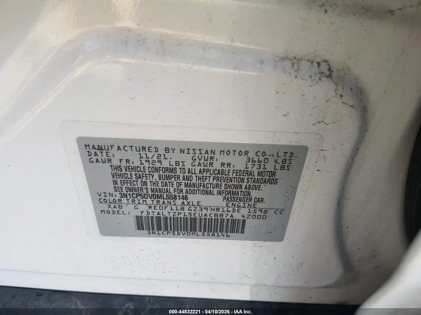 2021 NISSAN KICKS SR XTRONIC CVT