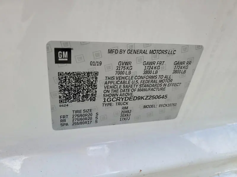 2019 CHEVROLET SILVERADO K1500 LT  