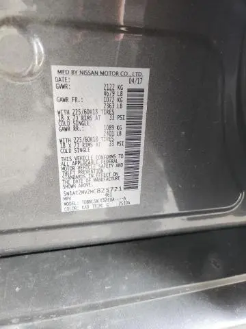2017 NISSAN ROGUE SV  
