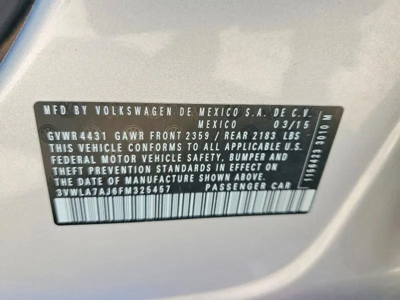 2015 VOLKSWAGEN JETTA TDI  