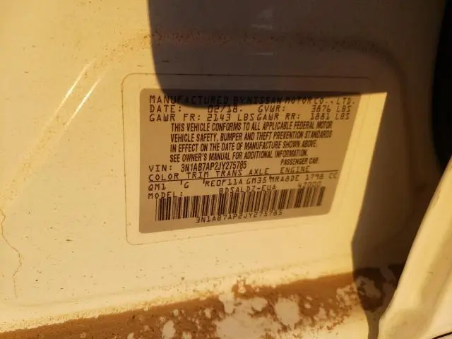 2018 NISSAN SENTRA S  