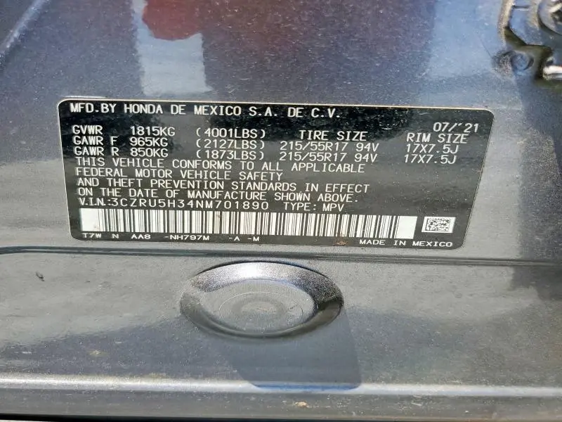 2022 HONDA HR-V LX  
