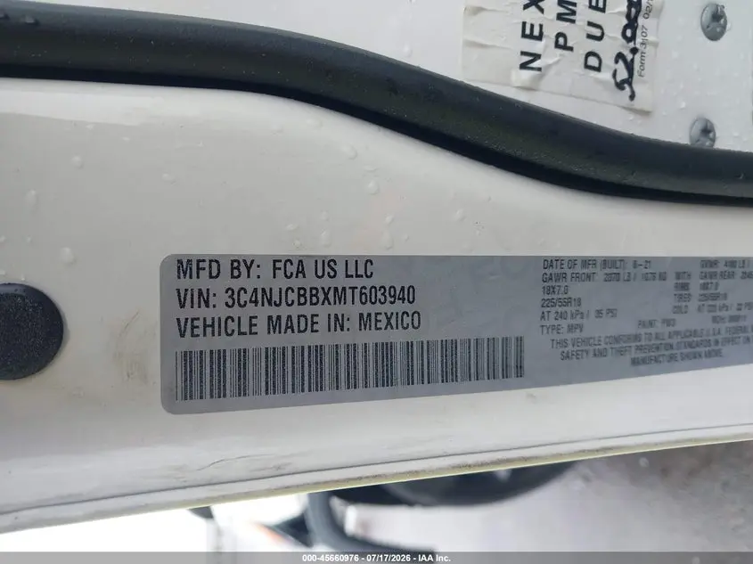 2021 JEEP COMPASS ALTITUDE FWD