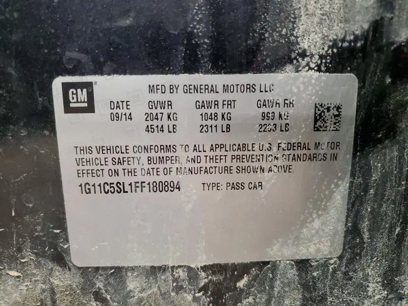 2015 CHEVROLET MALIBU 1LT  