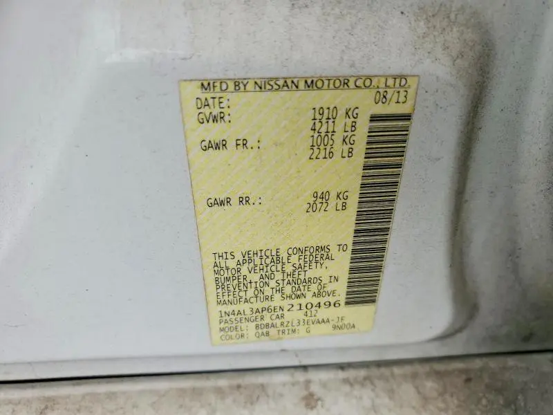 2014 NISSAN ALTIMA 2.5  