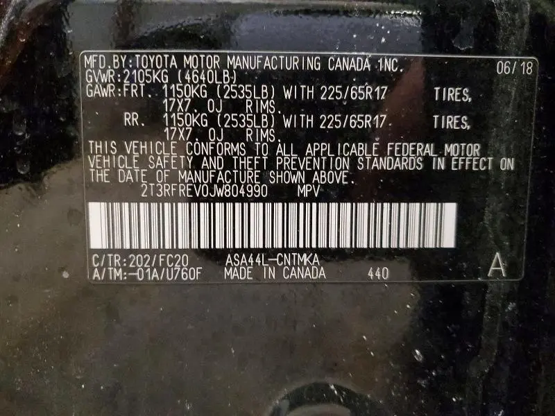 2018 TOYOTA RAV4 ADVENTURE  