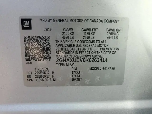 2019 CHEVROLET EQUINOX LT  