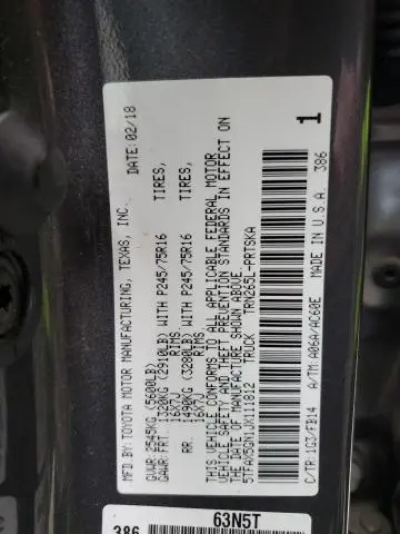 2018 TOYOTA TACOMA DOUBLE CAB  