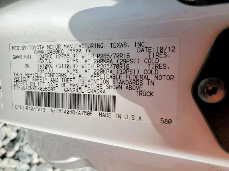 2013 TOYOTA TACOMA V6  
