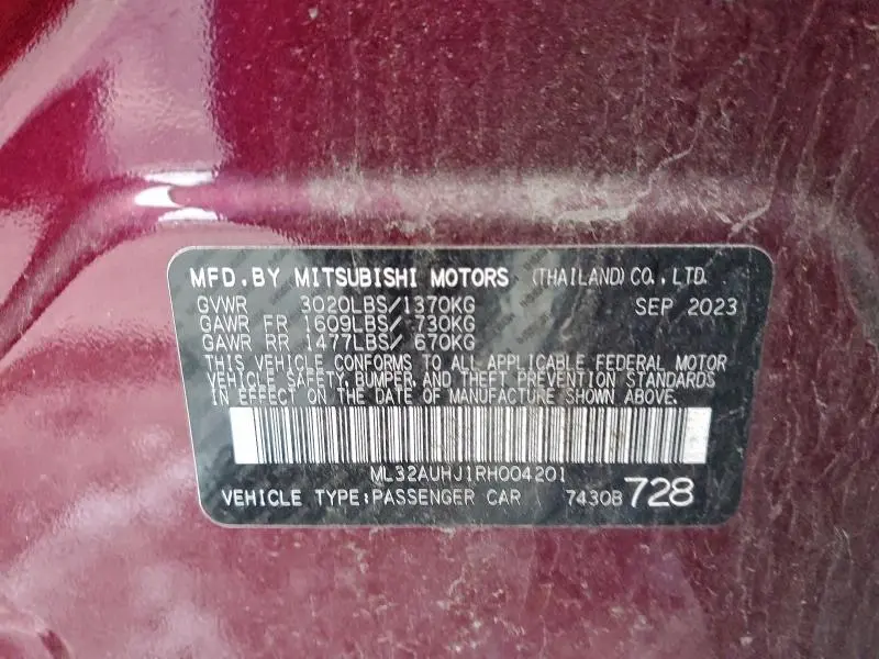 2024 MITSUBISHI MIRAGE ES  