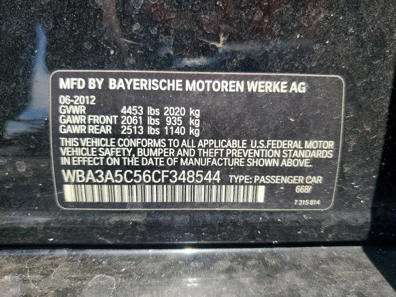 2012 BMW 328 I  