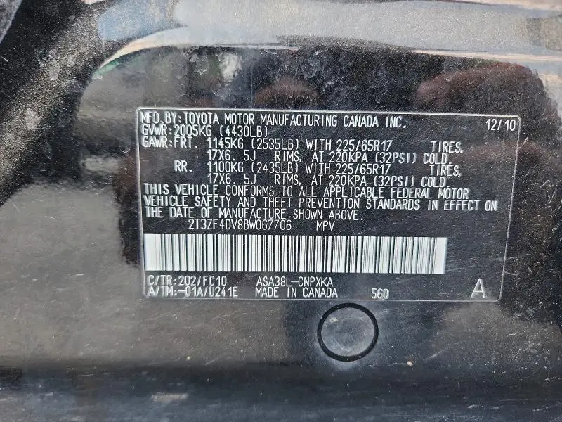 2011 TOYOTA RAV4 BASE  