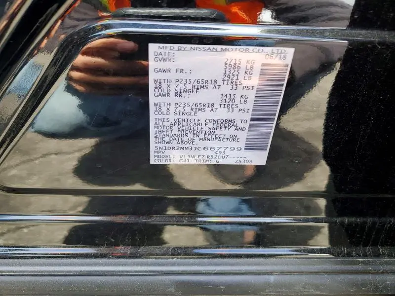 2018 NISSAN PATHFINDER SV  