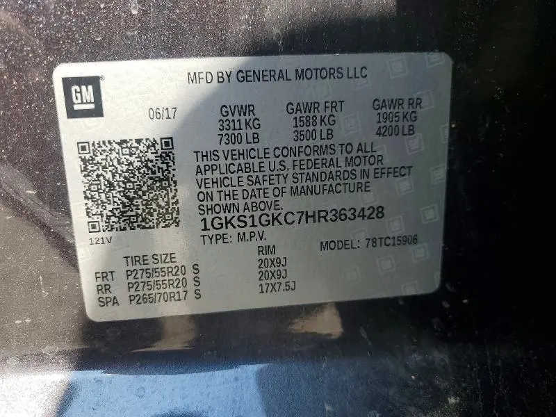 2017 GMC YUKON XL C1500 SLT  