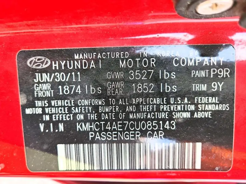 2012 HYUNDAI ACCENT GLS  