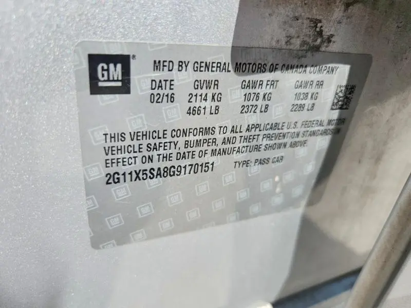 2016 CHEVROLET IMPALA LS  