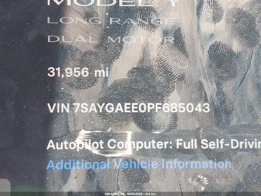 2023 TESLA MODEL Y AWD/LONG RANGE DUAL MOTOR ALL-WHEEL DRIVE