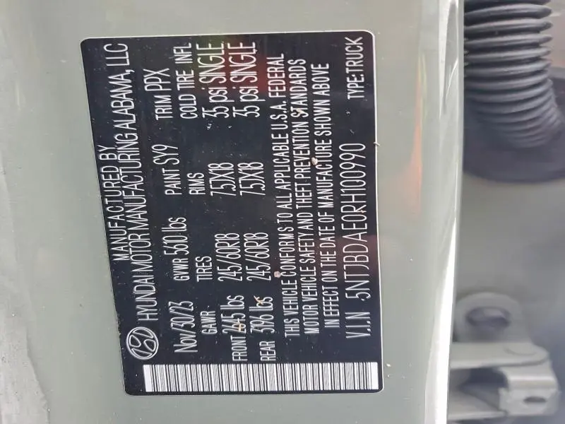 2024 HYUNDAI SANTA CRUZ SEL  