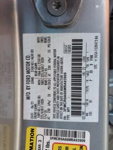 2021 FORD BRONCO SPORT   