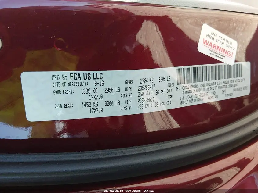 2017 CHRYSLER PACIFICA TOURING-L