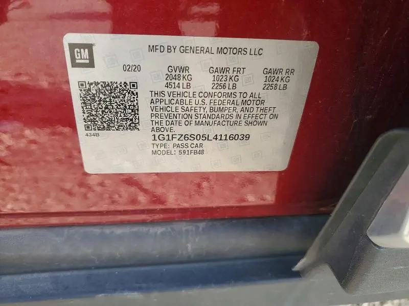 2020 CHEVROLET BOLT EV PREMIER  