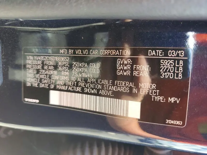 2013 VOLVO XC90 3.2  