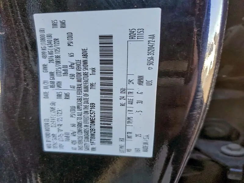 2021 FORD F250 SUPER DUTY  