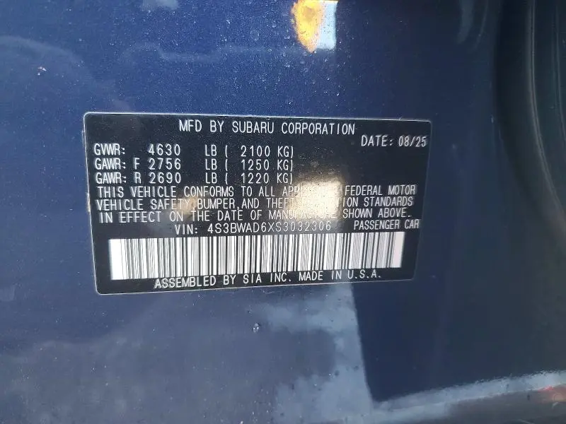 2025 SUBARU LEGACY PREMIUM  