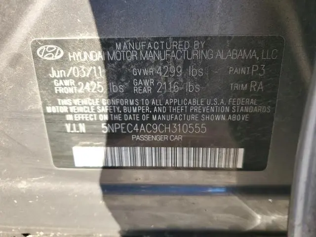 2012 HYUNDAI SONATA SE  