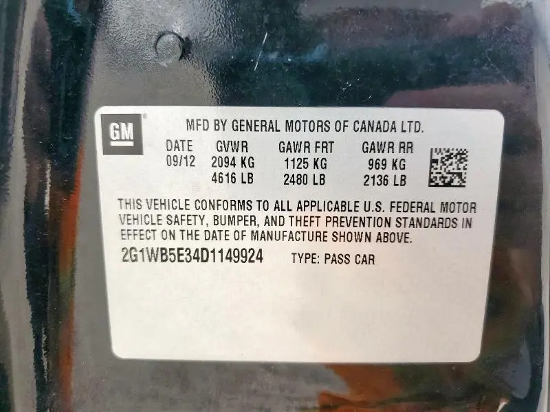 2013 CHEVROLET IMPALA LT  