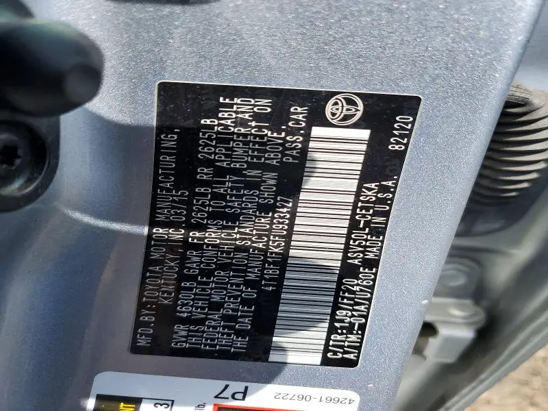 2015 TOYOTA CAMRY SE  