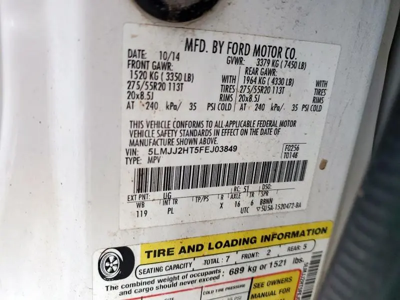 2015 LINCOLN NAVIGATOR   