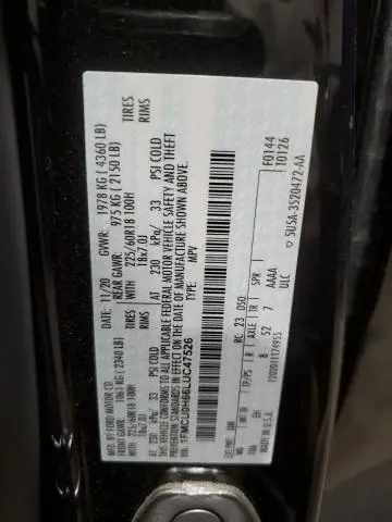 2020 FORD ESCAPE SEL  