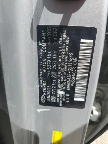 2016 HYUNDAI GENESIS 3.8L  