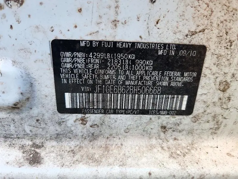 2011 SUBARU IMPREZA 2.5I PREMIUM  
