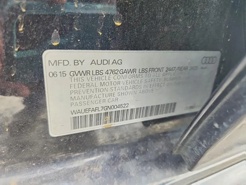 2016 AUDI A4 PREMIUM PLUS S-LINE  
