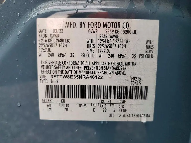 2022 FORD MAVERICK XL  