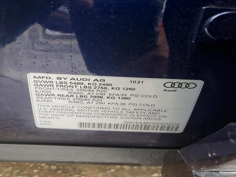 2022 AUDI Q5 PREMIUM PLUS 45  