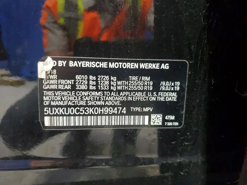 2019 BMW X6 SDRIVE35I  