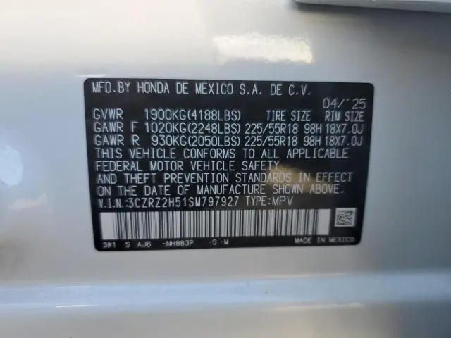 2025 HONDA HR-V SPORT