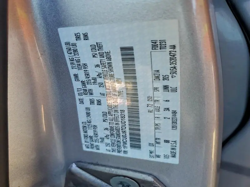 2013 FORD ESCAPE TITANIUM  